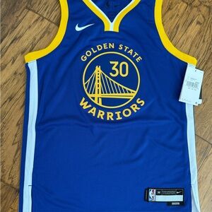 Nike Golden State Warriors Blue and Yellow Jersey